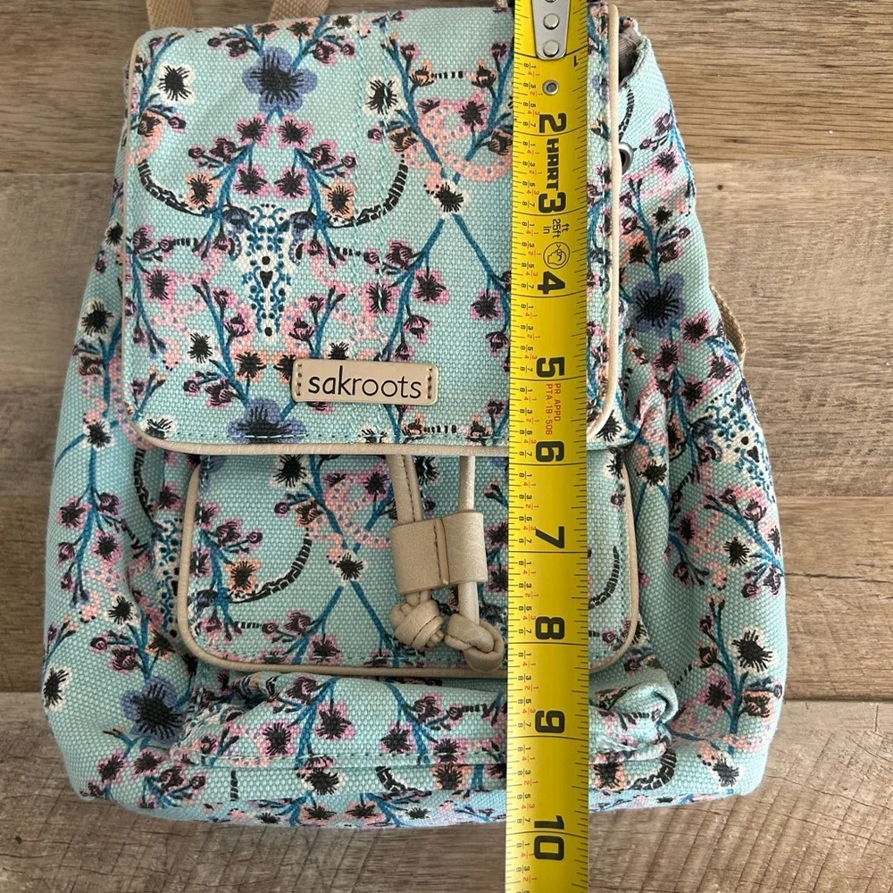 Sakroots Floral Print Light Blue Backpack